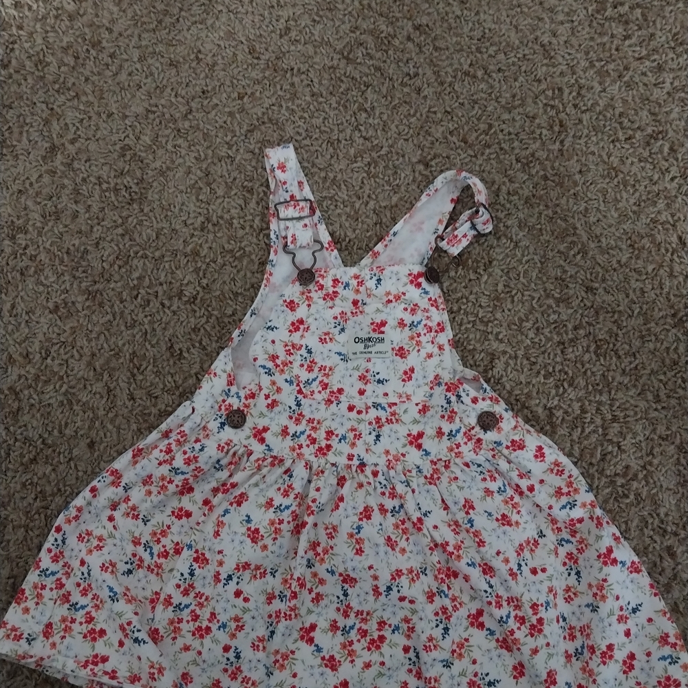 GIRL'S Oshkosh B'gosh Overall Dress, Size 3T